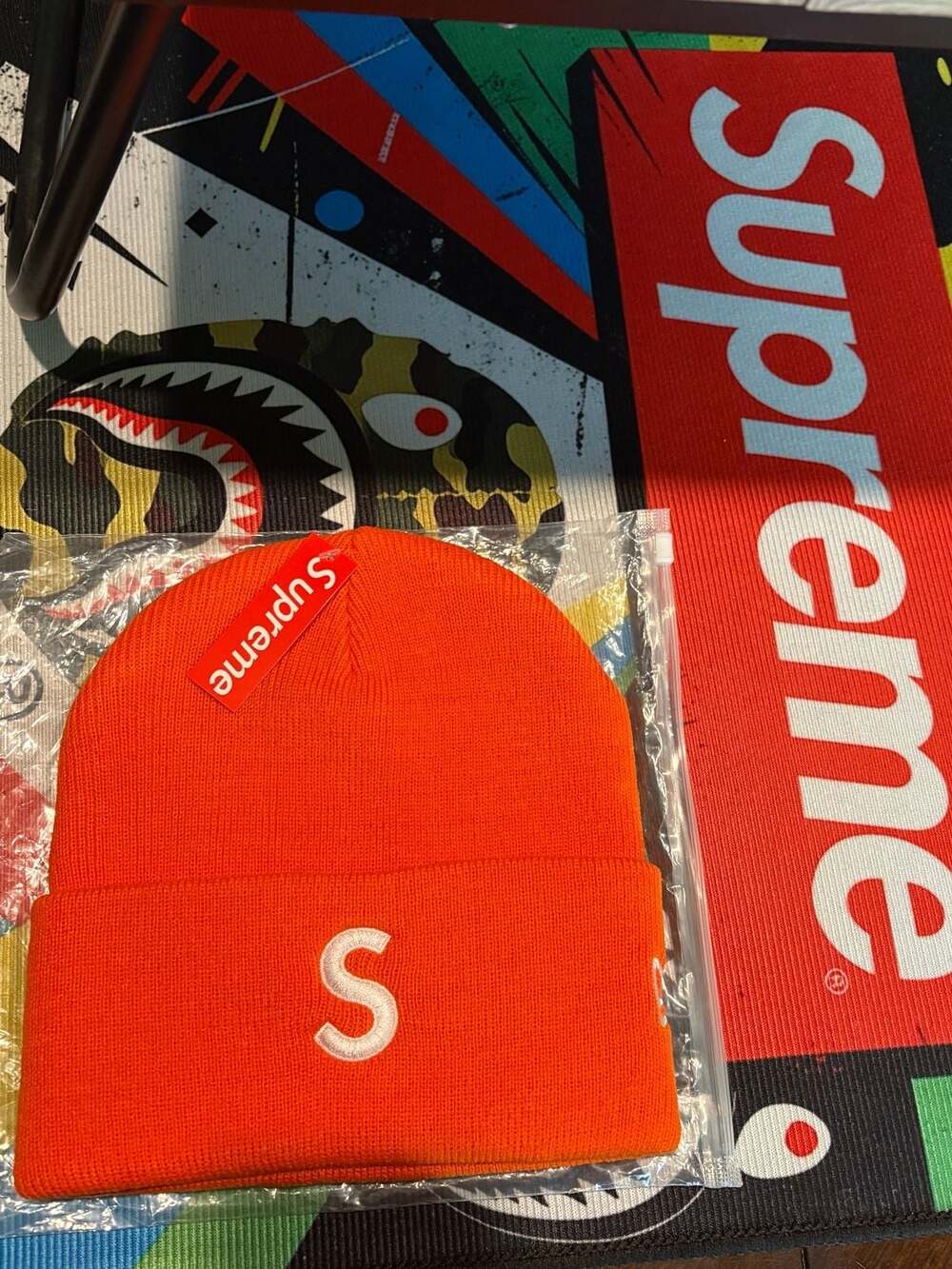 Supreme New Era S Logo Beanie Orange